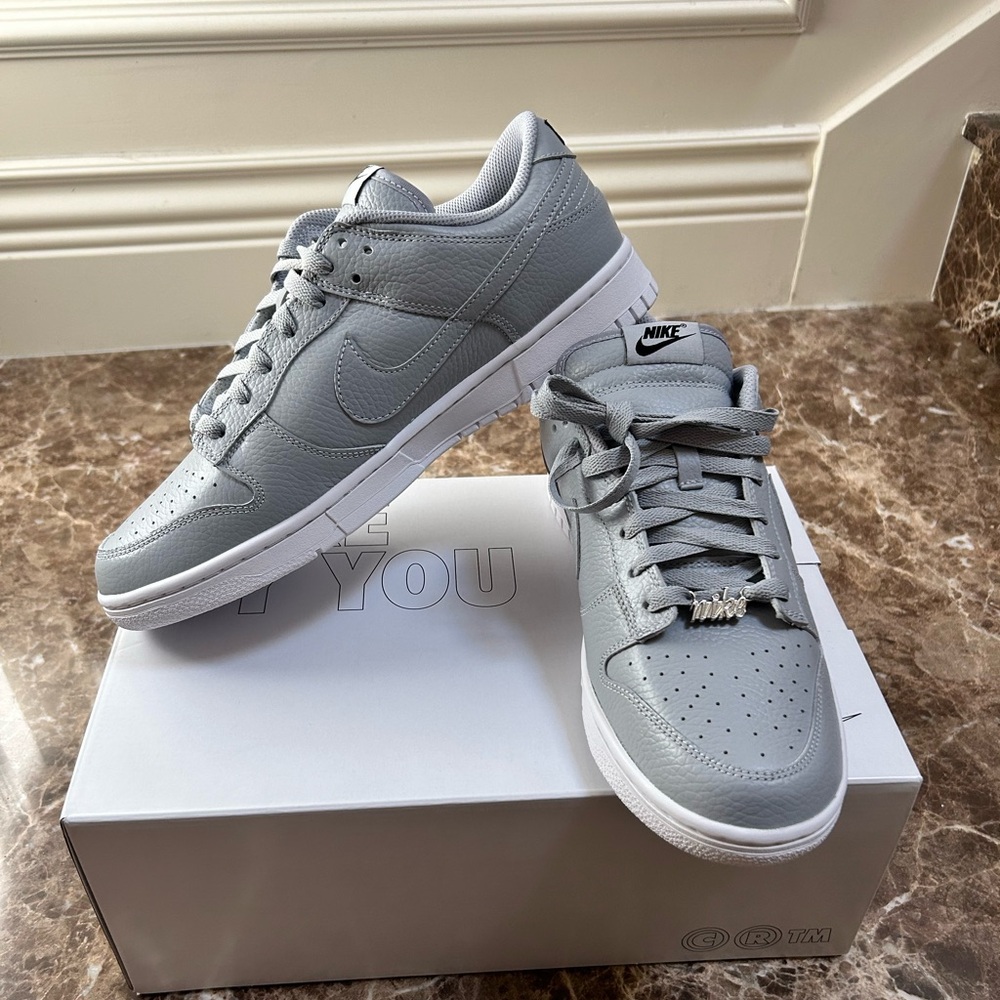 Custom Grey Nike Low Top Men’s Sneakers